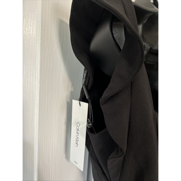 Calvin Klein Little Black Dress Sheath Ruffle Sleeveless Women's Size 8 NEW NWT - Picture 6 of 8